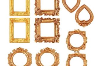 10-Pack Antique Gold Mini Photo Frames for Wall Hanging