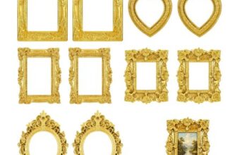 10-Piece Mini Vintage Gold Resin Picture Frames