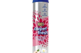 1001 Carpet Fresh Apple & Waterlily 300ml – Eliminates Odors, Crafted by Perfumers, this Unique Aroma Blends Sweet Apples