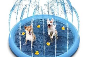 100cm Dog Pool Splash Pad, Anti-Slip Water Play Mat