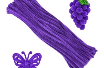 100pcs Purple Pipe Cleaners for Tulip Bouquets, Chenille Stems