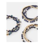 11-Pack Semi Precious Bead Stretch Bracelets
