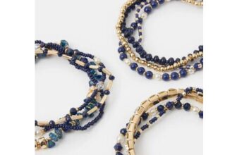 11-Pack Semi Precious Bead Stretch Bracelets