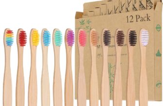 12 Pack Bamboo Toothbrushes for Kids, BPA Free Soft Bristles Toothbrushes, Biodegradable Wooden Handle, Eco-Friendly, Natural Wood Toothbrush for Children