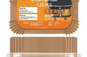 120Pcs Air Fryer Liners for Ninja Dual, Stone TH Disposable Airfryer Parchment Paper Liners Ninja AF300UK Sold by Tospow Shop / FBA