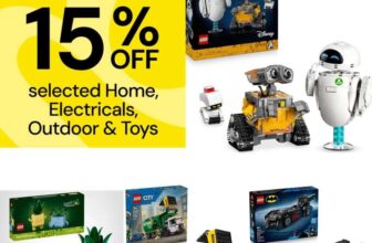 15% off Toys Including LEGO already Reduced (e.g Disney 43279 WALL-E and EVE £34.83 / Batman 76333 Batman & Robin Batmobile £21.23) Free C&C