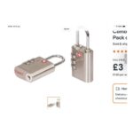 2 X Smith & Locke Silver Effect Zinc Combination Padlock