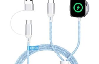 2026 2-in-1 USB-C Charger for iPhone & Apple Watch (Blue)
