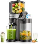 2026 Upgraded Cold Press Juicer, 155MM Wide Chute Juicer Machines with 2.5L Self-Feeding Hopper, 3-in-1 Smart Touch Juicer for Whole Fruits & Vegetables, Sorbet & Nut Milk, Easy Clean