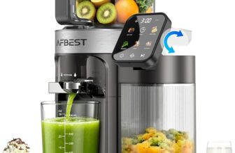 2026 Upgraded Cold Press Juicer, 155MM Wide Chute Juicer Machines with 2.5L Self-Feeding Hopper, 3-in-1 Smart Touch Juicer for Whole Fruits & Vegetables, Sorbet & Nut Milk, Easy Clean