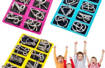 24Pcs Metal Brain Teaser Puzzles Toy, Mind Metal Puzzles for Kids, Basket Stocking Stuffers Ring Magic Trick Toy for Kids Adults Challenge Indoor Outdoor Decor (B)