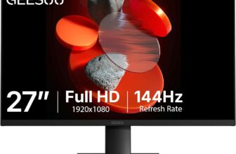27 inch FHD Monitor 144Hz, VA Panel, 5ms MPRT, HDR10 Computer Screen for Office Gaming, 1080P PC Display, Slim Bezel, sRGB 99%, Tilt Adjustable, VESA 75x75mm, 1xHDMI2.0, 1xDP1.4