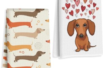 2PCS Dachshund Microfibre Towel, Colorful Quick-Drying Towel for Kitchen & Bathroom, Soft Kitchen Decor Accessories for Wiping & Drying, Practical Dachshund Gifts for Dog Lovers