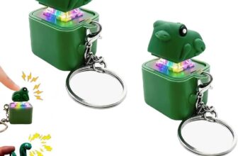 2PCS Frog Croaking Fidget Keychain with Sound & LED Lights, Lizard Keychain Sound,2026 New Adults Keyboard Clicker Lizards Fidget Toys,Keyboard Fidget Toy,Funny Fidget Keyring Decompression Toys (A)