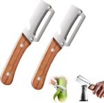 2PCS Vegetable Peeler for Kitchen, 2 in 1 Stainless Steel Fruit and Vegetable Peeler with Bottle Opener, Portable Kitchen Peelers for Fruits Vegetables
