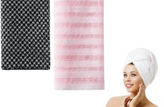 2Pcs Exfoliating Shower Towel, Exfoliating Shower Towel Extra Long Exfoliating Washcloth Body Scrubber for Men Women All (G)