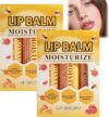 2pack Bees Lip Balm Set,Honey Lip Balms for Dry Cracked Lips,Natural Moisturising Lip Care Set with Honey,Lip Balm Gift Set,Nourishing Lip Care,Hydrating Lips for Woman,Long-Lasting Effects,Portable