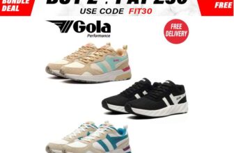 2x Gola Womens Active Trainers Black & White/Off White, blue & Pink/ White & Blue Sizes 3,4,5,6,7 & 8 (Price After Code)