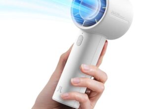 2x JISULIFE Portable Handheld Fan, 4000mAh Rechargeable Prime Deal Sold by JISULIFE-UK / FBA