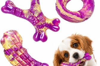 3 PCS Indestructible Dog Toys for Aggressive Chewers, Beef Flavour Nylon Chew Toys, Durable Tough Dog Toy for Medium and Large Dogs Keep Them Busy, Reduce Boredom, Teeth Cleaning