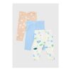 3 Pack Baby Multicolour Shape Leggings (Newborn-23mths)