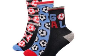 3 Pack Boys Football Design Bamboo Socks