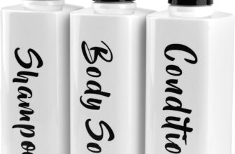 3 Pack Shower Gel Dispenser Shampoo and Conditioner Bottles with Pump, Bathroom Shower Soap dispenser set Refillable 500ml 17 fl.oz for Hotel Home Kitchen Travel Body Wash, Lotion, White