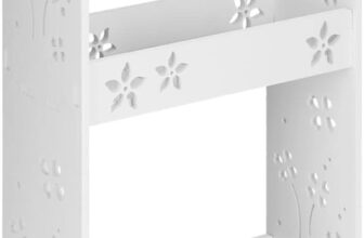 3 Tier Bathroom Storage 60×35 x13.5cm Narrow Storage Unit Wall Mount Storage Rack Carved Floating Shower Shelves for Bathroom Living Room