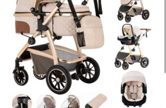 3 in 1 Prams Travel System, Pushchair with Height Adjustable Handle, Travel Pram with Mosquito Net – Ankexun Baby Store