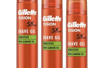3 x Gillette Fusion5 Ultra Sensitive Shaving Gel for Men ( £5.10 – £5.70 with s&s)