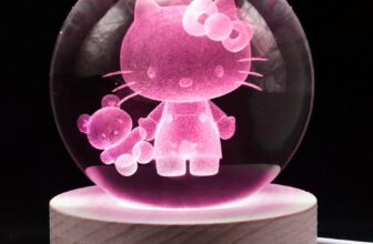 3.15 Inch 3D Crystal Ball Cat Lamp, Cat Gifts for Girls, 16 Colors Changing & Remote Control, Birthday Christmas Gifts for Kids Girls Friends