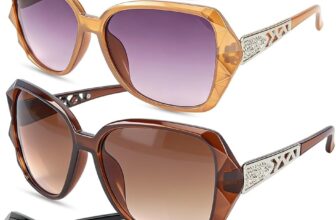 4 Pcs Sunglasses Women,UV 400 Oversized Ladies Glasses,Retro Trendy Sun Glasses Women Sparkling Large Frame SungLasses for Women