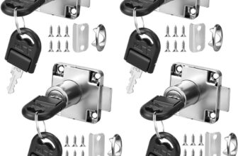 4 Set zinc Alloy Furniture Lock cylinders Cam Lock with Key Different, 22mm Zinc Alloy Cam Lock Security Cabinet Lock Replacement Cylinder Cam Security Locks Cupboard Drawer Locks