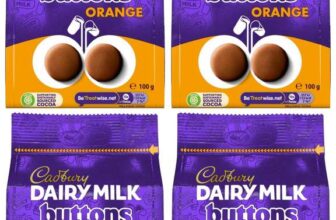 4 x Cadbury Dairy Milk Chocolate Orange Flavour Giant Buttons 100g (£4.09 / £3.50 with S&S)