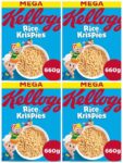 4 x Kelloggs Rice Krispies Breakfast Cereal 660g (£10.78 / £9.29 on S&S)