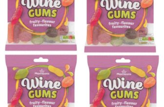 4 x Morrisons Wine Gums, 227g ( 4 for 3 offer)