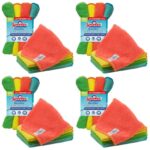 4 x Spontex Microfibre Cloths 4 Microfibre Collection Cleaning Cloths For Use as Dusters, Dish Cloths 30 x 30cm