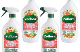 4 x Zoflora Caribbean Grapefruit & Lime Power Bathroom Cleaner 800ml – S&S £4.89