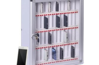48-Slot Aluminum Cell Phone Locker Cabinet with Lock