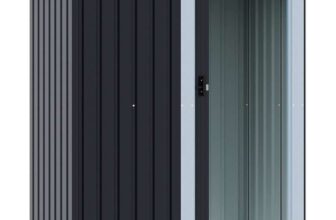 5 x 3 ft Outdoor Metal Storage Shed – Charcoal Black , Free delivery only