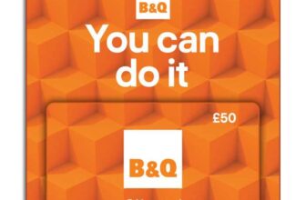 £50 B&Q Physical Gift Card – UK Redemption Only – Delivered by post