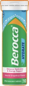 5,000 Free Berocca Hydrate 10 Effervescent Tablets – Electrolytes & Vitamin B Mix – Grapefruit / Mango Passionfruit – London