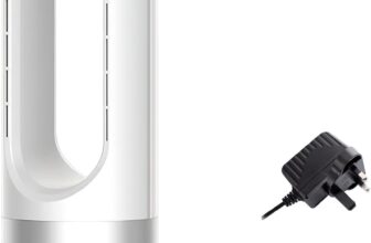 56/63cm Tower Fan, 4000-5600rpm Bladeless Fan, Fans & Cooling, Tower Fan with Remote, Silent Towers Fans, Tower Fans Cooling Quiet Bedroom, 8h Timer, 80 Oscillation (A-silver)