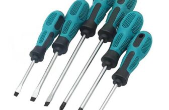6-Piece Soft-Grip Screwdriver Set with Bag, 3 Cross, 3 Flat