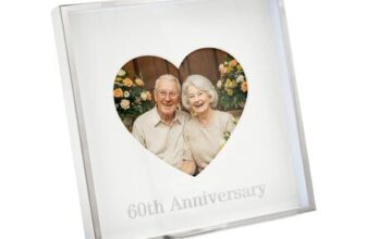 60th Anniversary 4×4 Nickel Heart Frame