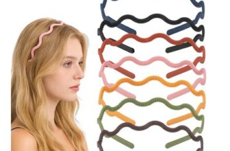 7-Piece Zigzag Hair Headbands with Shark-Teeth Non-Slip