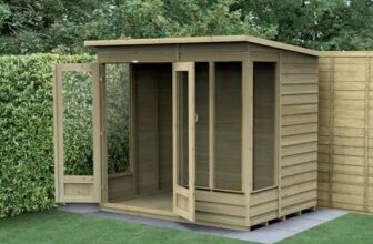 7 x 5 Forest 4Life 25yr Guarantee Double Door Pent Summer House (2.26m x 1.7m)