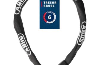 ABUS Chain Lock Tresor 6806C – Combination Lock, 6 mm Thick Steel Chain, 4-Digit Combination Code – Security Level 6 – Length 85cm