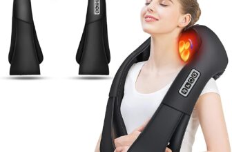 AERLANG Neck Massager,Portable Shiatsu Neck and Shouder Massager,Neck Back Massager with Heat Shoulder Massager Deep Tissue Kneading for Pain Relief Mothers Day Gifts for Mom Wife