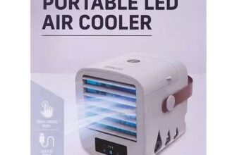 AMBIANO Portable Air Cooler with LED – Blue / Cool Gray / Light Blue